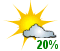A mix of sun and cloud (20%)
