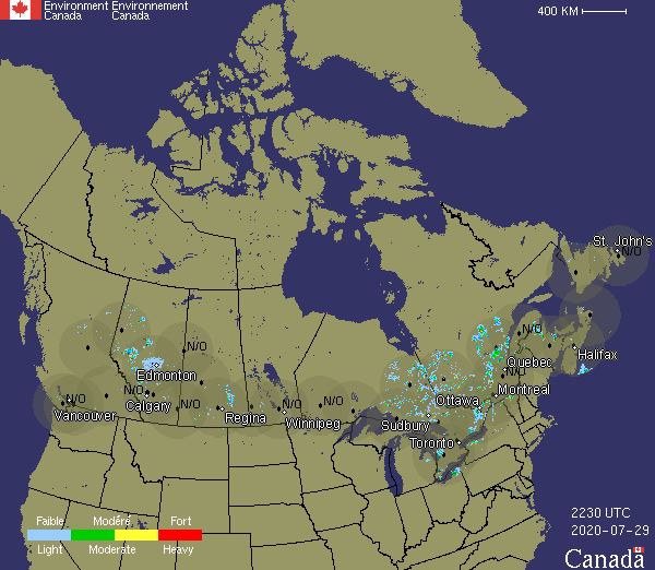 Radar, courtesy of Environment Canada Radar, courtesy of Environment Canada